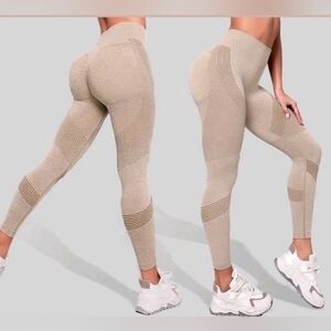 Shein Sport Seamluxe Wide Waistband Leggings in Khaki Medium - New In Package